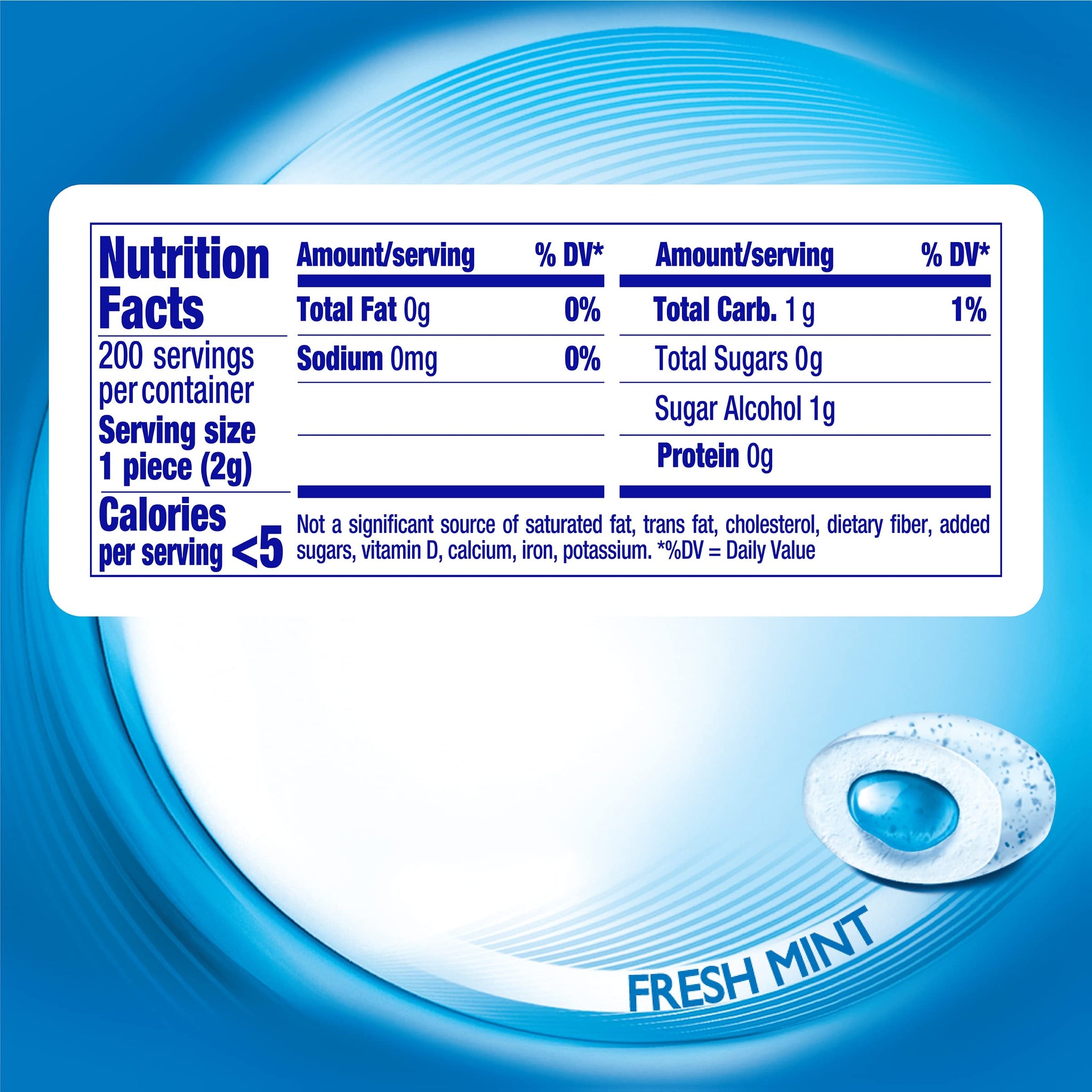 Mentos Pure Fresh Sugar-Free Chewing Gum with Xylitol, Fresh Mint, 50 Piece Bottle (Pack of 4)