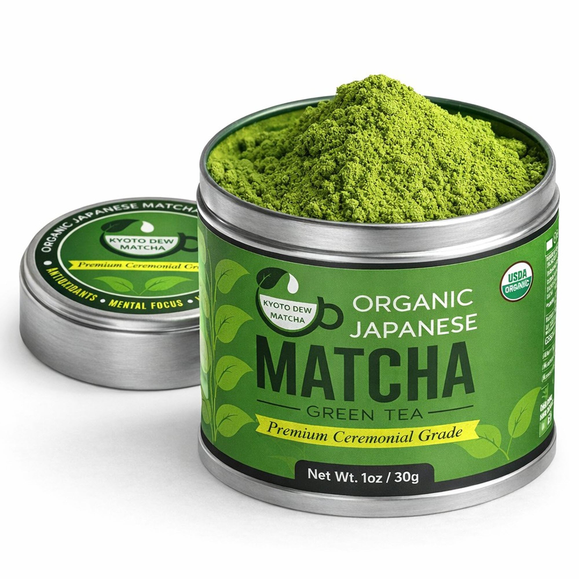Kyoto Dew Matcha - Ceremonial Blend - Authentic Japanese First Harvest - USDA & JAS Organic Ceremonial Grade Matcha Green Tea Powder from Uji, Kyoto