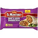 El Monterey Beef and Bean Burritos Made with Real Beef, 8 Ct Box