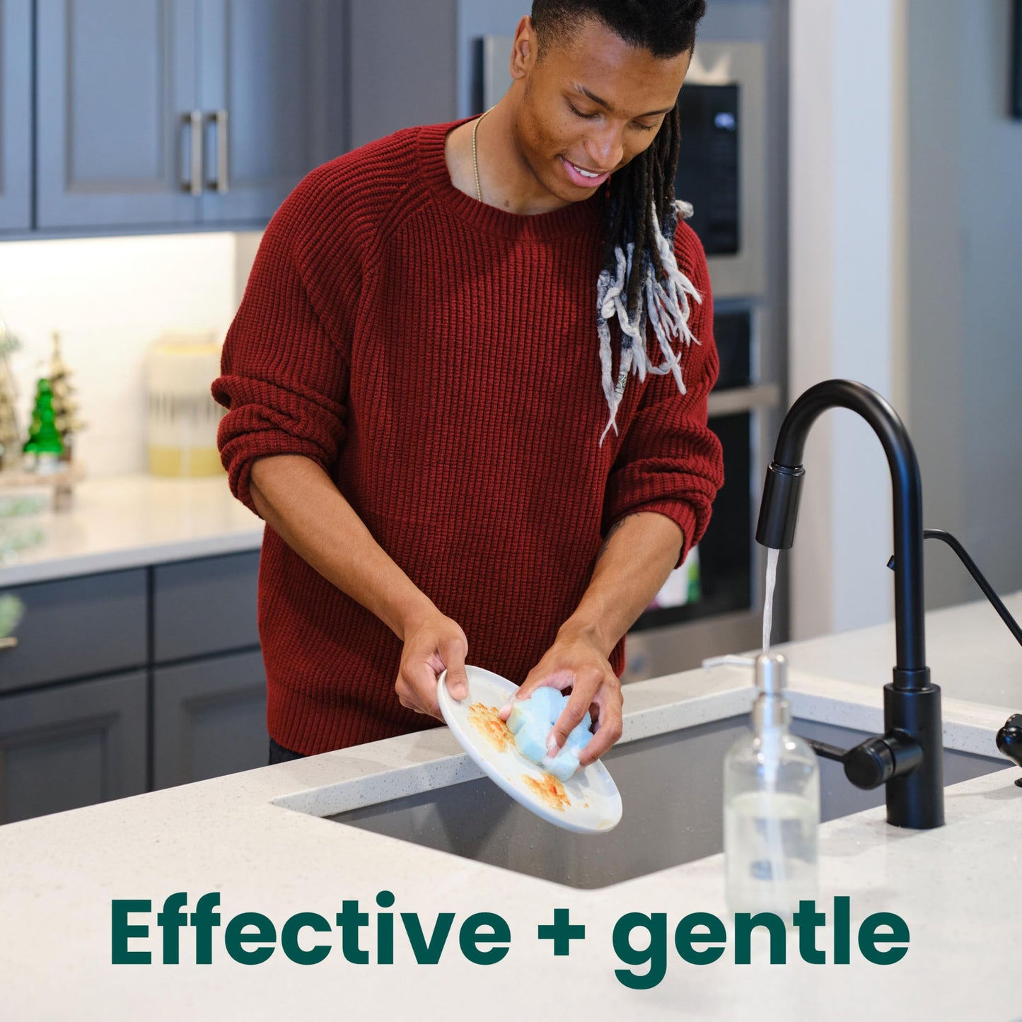 Scotch-Brite Snowflake Non Scratch Scrub Sponge for Cleaning Around the Home, Bathroom & More, Two-Sided Dish Sponge, Multi-Surface Safe, Best