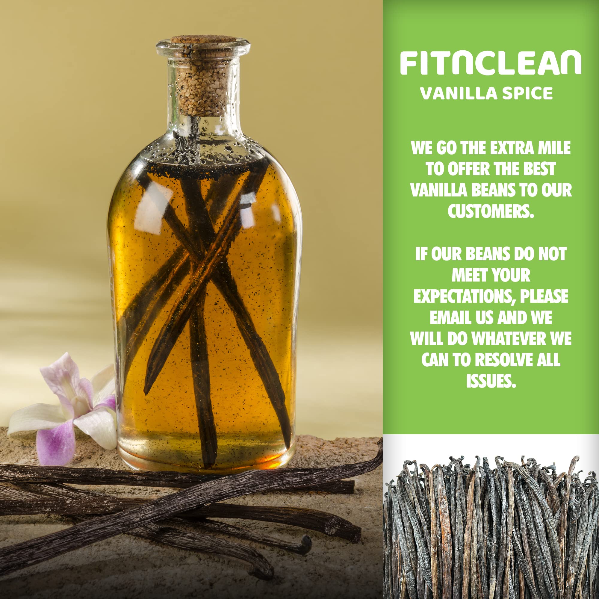 26 Organic Madagascar Vanilla Beans Extract Exclusive Grade B| 4.5" - 5.5" by FITNCLEAN VANILLA| Certified USDA Organic. Bulk Dry Whole Bourbon