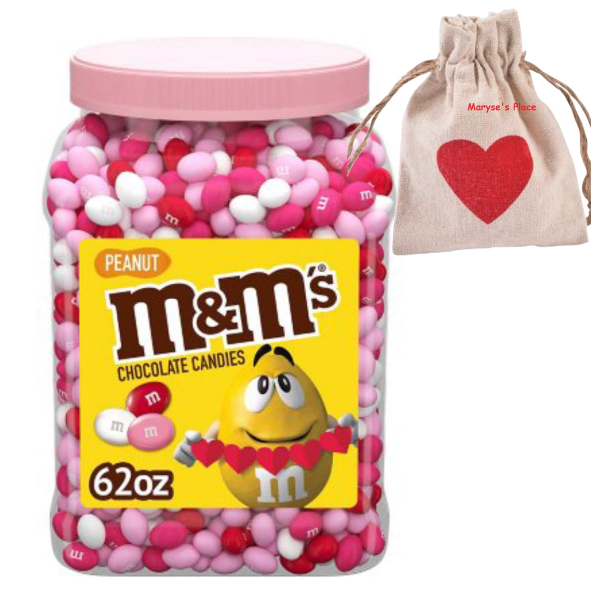 Valentine's Day Gift - Chocolate Peanut Valentine Candy, Cupid's Mix - Valentines Chocolate Gift Basket, Sweet Stuff for DIY Party Favors and Edible