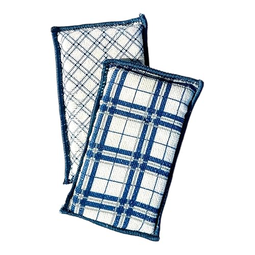 Bright Box Microfiber Estate Blue Sponges, 2ct