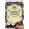 Dried Hibiscus Flowers (4 oz) All Natural Cut & Sifted Whole Petals for Hibiscus Tea, Mexican Agua Fresca, Flor de Jamaica, Sorrel & Zobo Drink By El