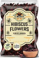 Dried Hibiscus Flowers (4 oz) All Natural Cut & Sifted Whole Petals for Hibiscus Tea, Mexican Agua Fresca, Flor de Jamaica, Sorrel & Zobo Drink By El