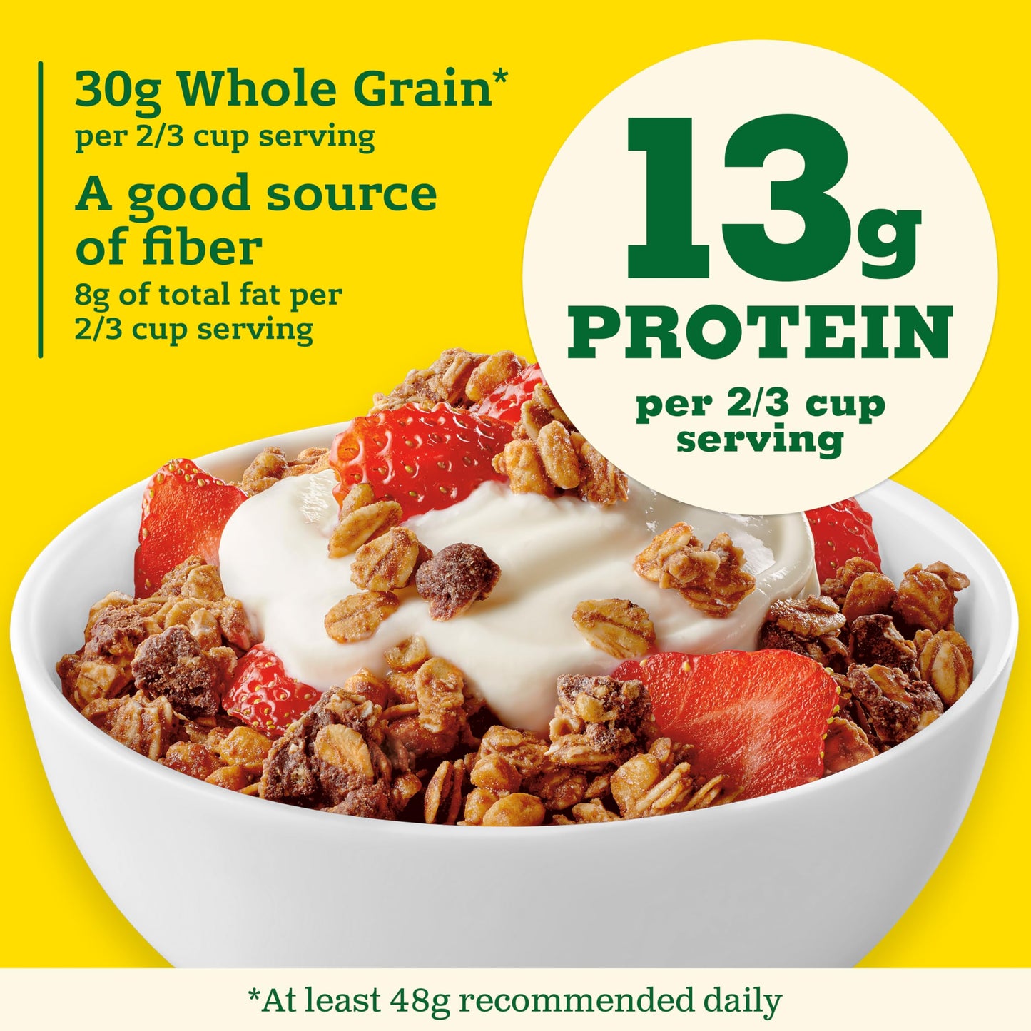 Nature Valley Protein Granola, Oats and Dark Chocolate, Resealable Tub, 22.5 oz