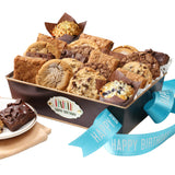 Broadway Basketeers Corporate Birthday Gift Basket - Premium Cookies and Brownies Gourmet Assortment - Happy Birthday Gift Basket for Colleagues