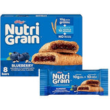 Nutri-Grain Breakfast Bars, Made with 10g Whole Grains, Snack Bars, Blueberry, 10.4oz Box (8 Count)