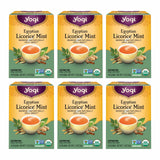 Yogi Tea Egyptian Licorice Mint Tea - 16 Tea Bags per Pack (6 Packs) - Caffeine-Free Organic Tea - Includes Peppermint Leaf, Licorice Root, Cinnamon