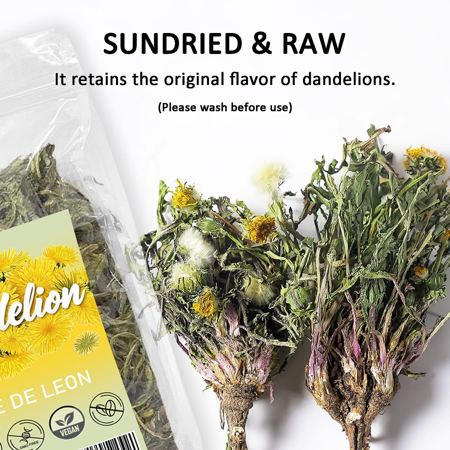 Diente de Leon (Whole Dandelion) - 7 oz Wildcrafted Natural Dandelion Root & Dandelion Loose Leaf Herbal Tea for Digestive Support & Liver and Kidney