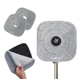 True & Tidy® 2-Pack 9 inch Extra Thick Microfiber Pad Refill for SPIN-800 TrueClean Mop & Bucket Square, Compatible with M16 and Most Square Spin Mop