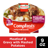 Hormel Compleats Meatloaf & Gravy with Mashed Potatoes, 9 Ounce
