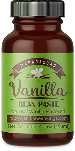 Vanilla Bean Paste for Baking and Cooking - Gourmet Madagascar Bourbon Blend made with Real Vanilla Seeds - 4 Ounces