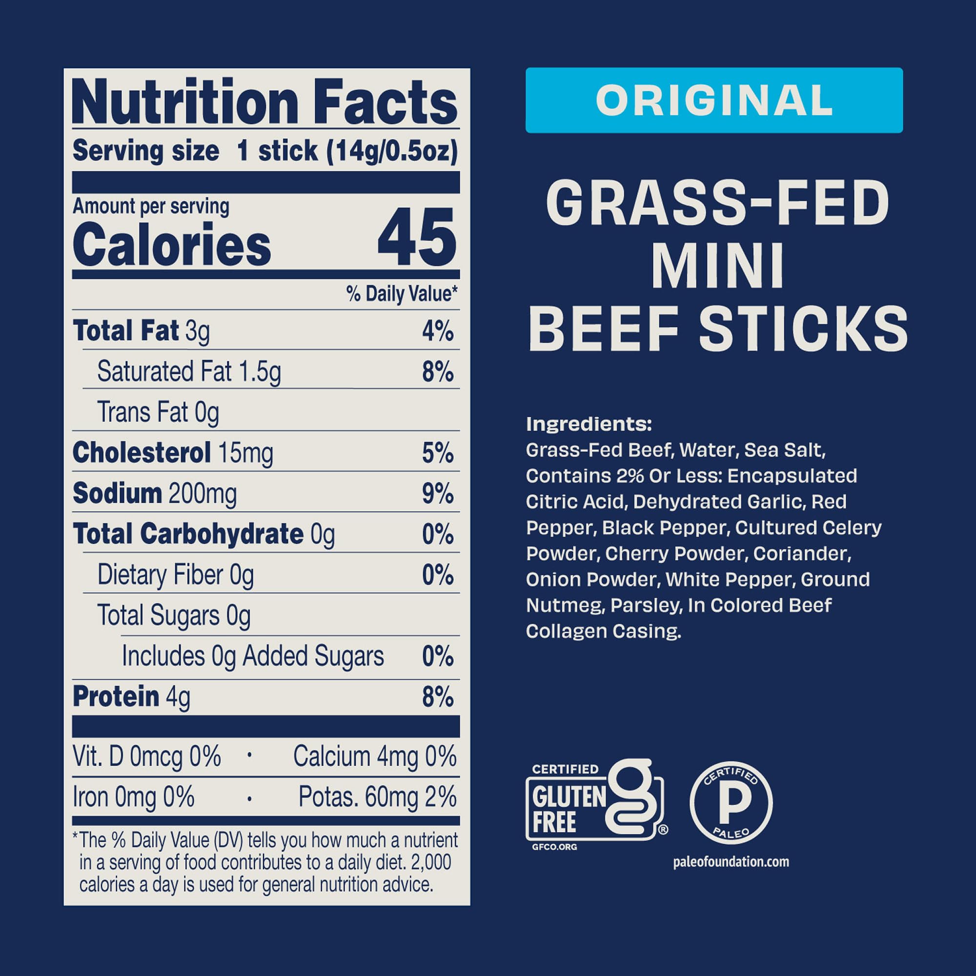Archer Jerky Mini Beef Jerky Sticks - Grass Fed Beef Sticks Individually Wrapped, Bulk Snack Packs for Adults, Gluten Free, Paleo, Keto, Low Carb - .5