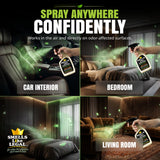 Smells Like Legal™ Matcha Odor Eliminator Spray - Powerful Commercial-Grade - Eliminates Smoke, Pet & Food Odors at source - Fabric-Safe, Non-Staining