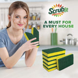 Cleaning Heavy Duty Scrub Sponge by Scrub-it - Scrubbing Sponges Use for Kitchen, Bathroom & More -6 Pack