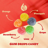 Gum Drops Jelly Candy | 2-Pound Bag | Assorted Fruit Flavors | Gumdrops Candy for Holiday Buffets & Dessert Decorating | Strawberry, Pineapple