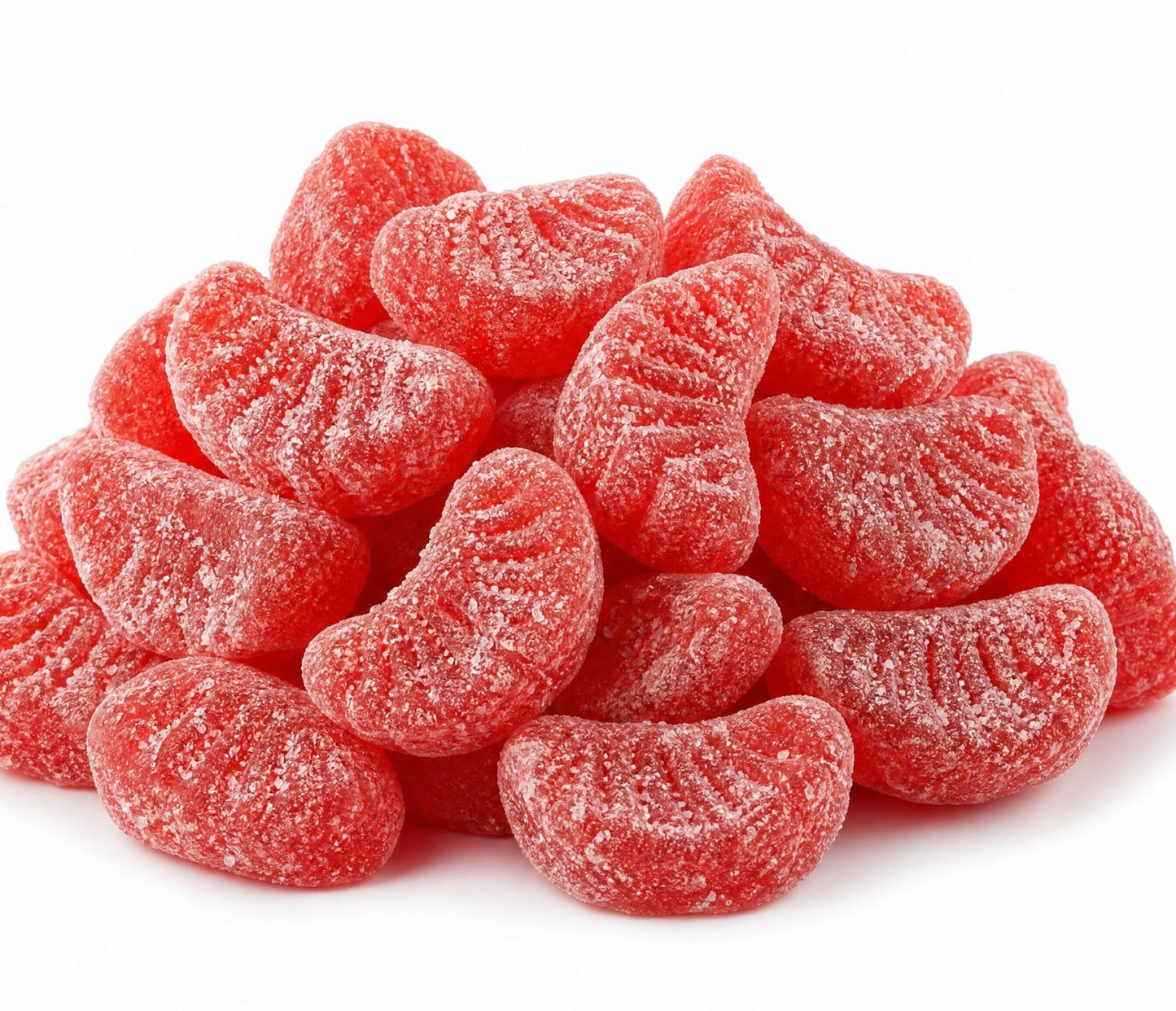 Cherry Slices - 2 lbs of Fresh Delicious Sweet Sugar Sanded Chewy Fruity Red Candy Slices