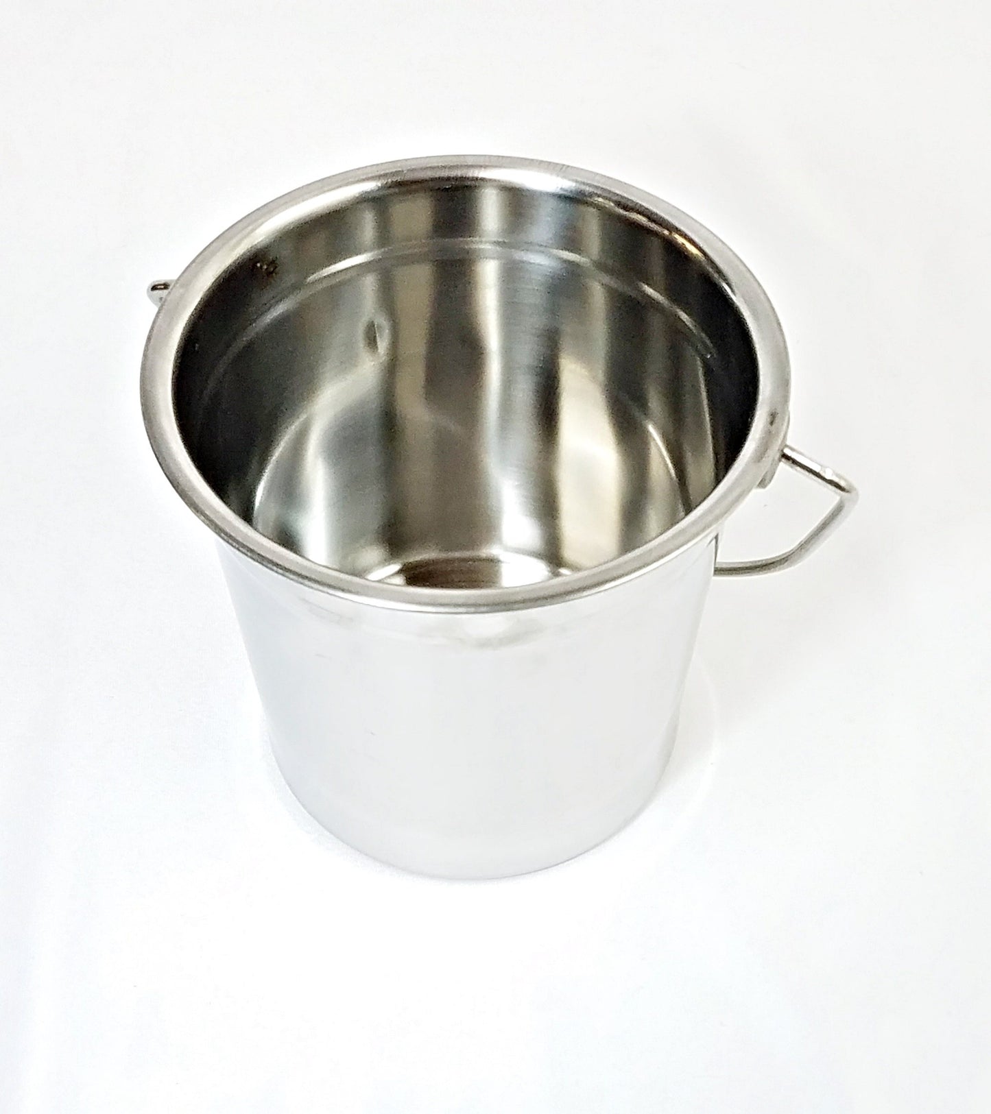 Metal Bucket for Grease with Grill/Smoker - Metal Pail with Handle - 5 1/8" Tall x 5 5/8" Dia