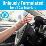 Fortress Car Interior Wipes (25 ct, Pack of 4) for Car Interior Cleaning, Dashboard, Seats, Detailing, and Steering Wheel [Travel Size] Skin-Safe Car