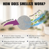 SMELLEZE Natural New Carpet Smell Deodorizer, Carpet Odor Eliminator Powder - Deodorizes All New Carpets, Rugs & Upholstery, 50 lb. Powder