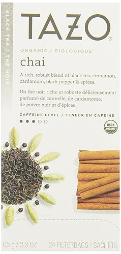 Tazo Organic Chai - 149904, Black Tea-24 Tea Bags-2.3oz/65g