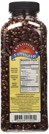 Fireworks Organic Popcorn Kernels - Red River Valley Gourmet Heirloom - 6 Bottles (15 oz Each) - For Popcorn Makers, Stovetop, or Air Popper