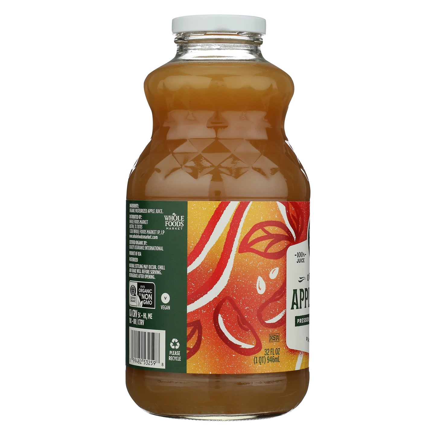 Whole Foods Market Organic Apple Juice, 32 FZ