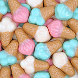 Kervan Candy Bebeto Ice Cream Gummies - Fruity, Soft & Sweet Gummy Candy Bulk for Kids, Gift Snacks and Parties - Small, Gluten Free Ice Cream Cones