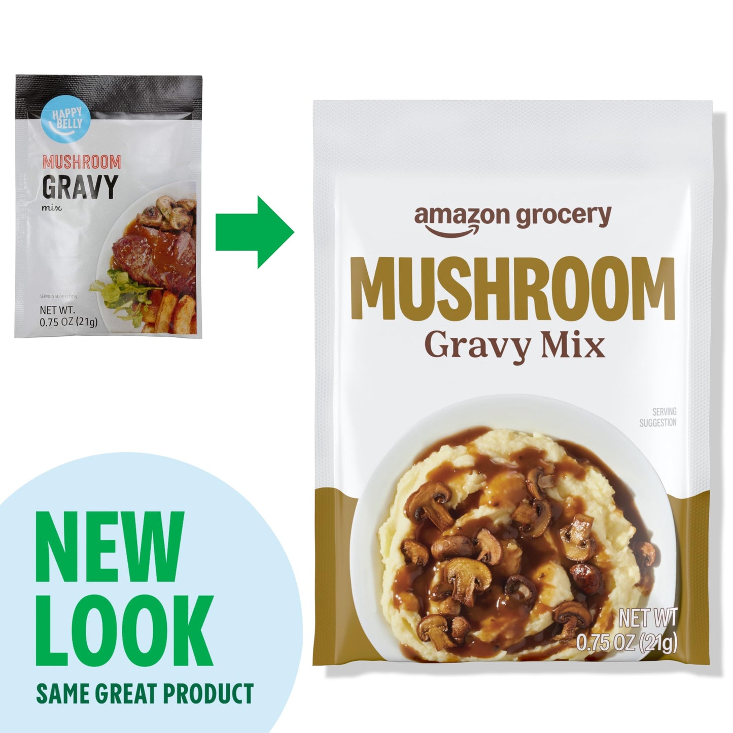 Amazon Brand - Happy Belly Mushroom Gravy Mix, 0.75 ounce (Pack of 1)