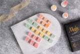 Mughe Gourmet Turkish Delight Candy Elegant Tin Box - 2.87lb/1300g - Halal, Vegan Lokum Fruit Flavors Rose, Strawberry, Lemon, Orange, Mint - Gift