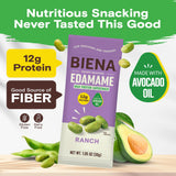 Biena Crispy Roasted Edamame Beans Snack - High Protein Low Carb Snack for Adults & Kids, 12g Protein per Serving - Made w/Avocado Oil - Vegan