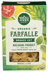 Whole Foods Market, Organic Farfalle, 16 Ounce