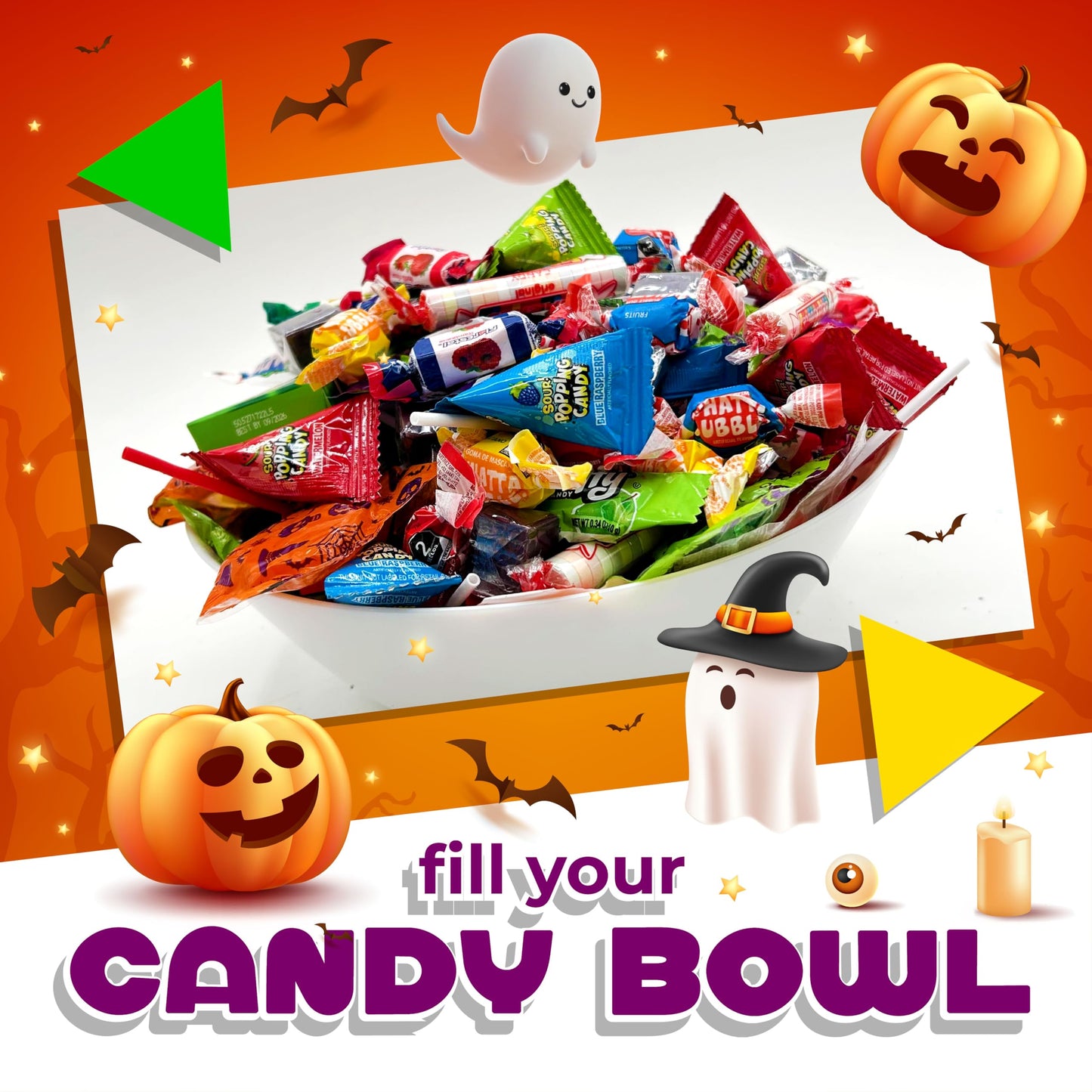 Party Candy Variety Pack | 12 Pound Box - Approx. 930 Count | Bulk Candy for Classroom | Assorted Candy Individually Wrapped | Popping Rocks