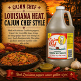 Cajun Chef Green Louisiana Hot Sauce 128 oz, 1 Gallon Mild Green Cayenne Pepper Sauce Made with Louisiana Peppers, Cajun Style Hot Sauce for Gumbo