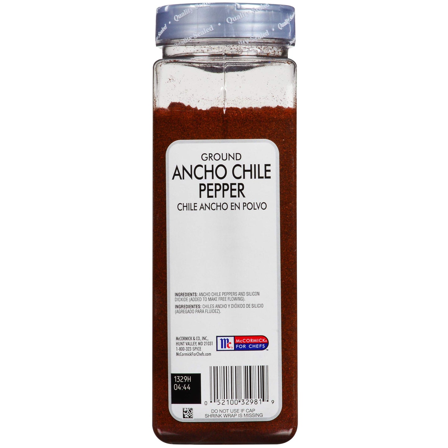 McCormick Culinary Ground Ancho Chile Pepper, 16 oz - One 16 Ounce Container of Ancho Chile Pepper Powder, Great for Mexican Mole, Tacos, Burritos
