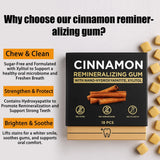 Cinnamon Remineralizing Gum with Nano Hydroxyapatite, Sugar-Free Xylitol and Tree Sap Blend for Daily Oral Freshness, Chewing Gum for Advanced Enamel