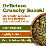 Food to Live Dry Roasted Pumpkin Seed with Himalayan Salt, 8 Ounces - Oven Roasted Pepitas, Lightly Salted, No Oil, Perfect for Baking and Salads