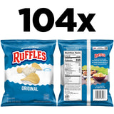 Ruffles Potato Chips, Original, 1 Ounce (Pack of 104)