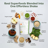 310 Nutrition Organic All-In-One Meal Replacement Shake Powder - Plant-Based Protein Smoothie Blend w/Fiber, Probiotics & Adaptogens - Low Carb
