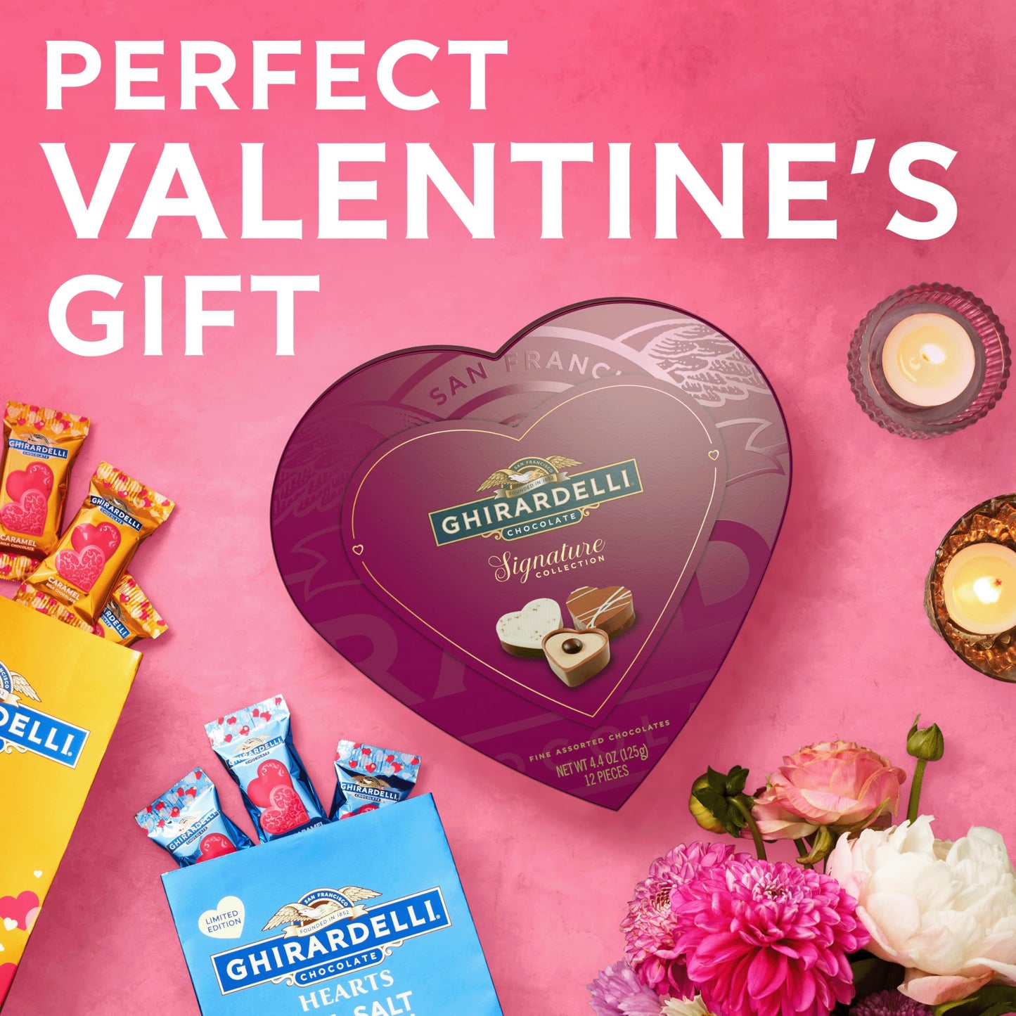 GHIRARDELLI Sweet Hearts Premium Chocolate Truffle Assortment Gift, 4.4 oz