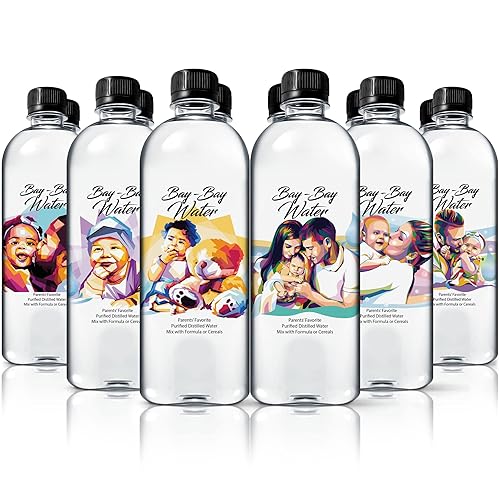 Bay Bay Water - Purified Distilled Water for Babies - 16.9 oz. - Use for Everyday Drinking, Infant Formula, Milk, and Baby Cereal - BPA Free - No