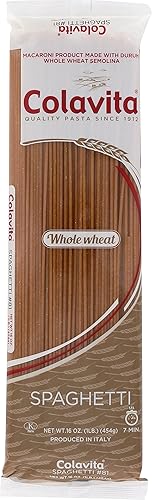 Colavita Pasta - Whole Wheat Spaghetti, 1 Pound - Pack of 20