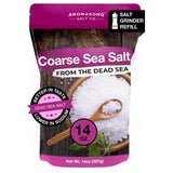 Aromasong Coarse Sea Salt for Grinder Refill - Dead Sea Salt in Resealable Bag - Pure & Natural Sun Dried, Unrefined, Gluten Free, For Daily Cooking