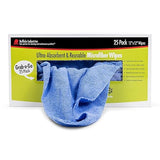Buffalo 65102 Microfiber Cloths Economy Cleaning Cloths, Dispenser Wipes Box, Blue,12" x 12", 25-Pack