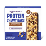 Amazon Grocery, Protein Chewy Bars, Peanut Butter Dark Chocolate Flavor, 7.1 Oz, 5 Ct