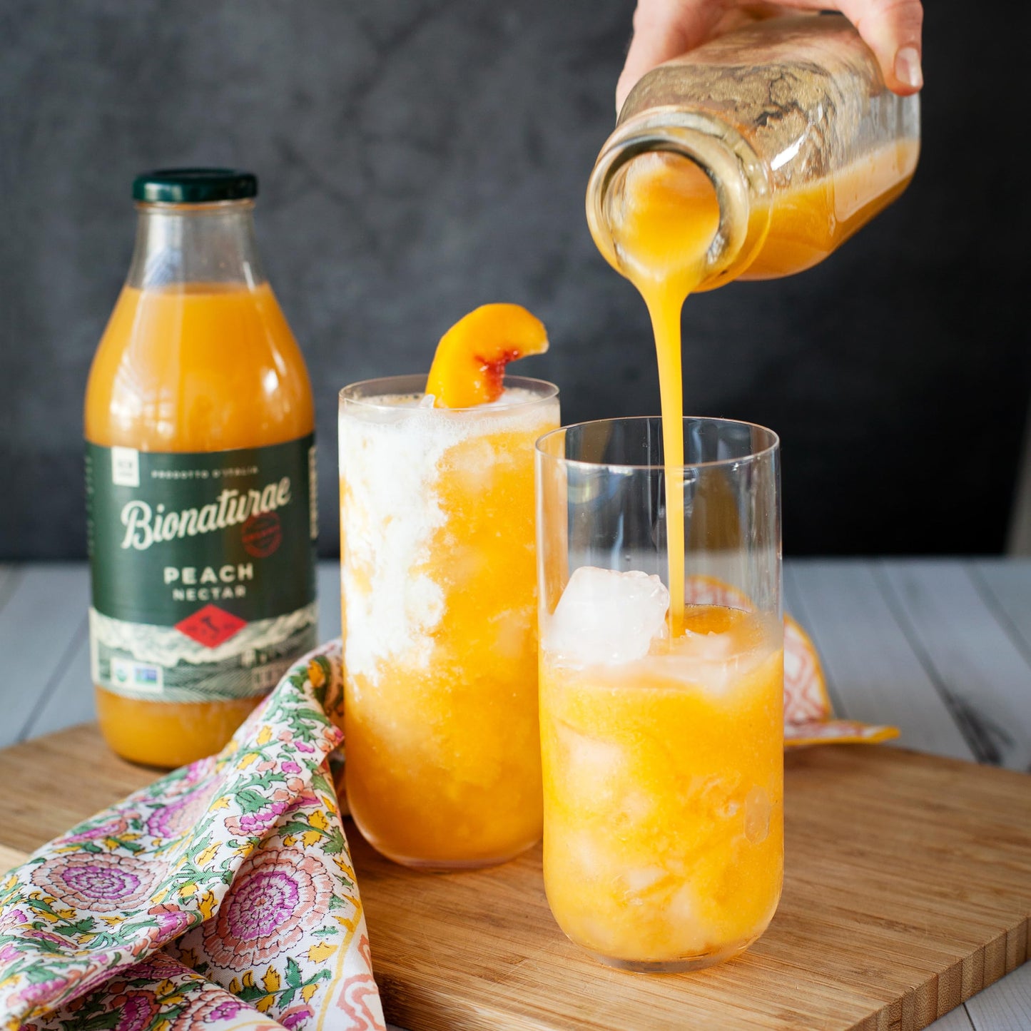 Bionaturae Organic Peach Nectar - Juice, Juice, Non-GMO, USDA Certified, No Sugar Added, No Preservatives, Organic , Made In Italy - 25.4 Oz