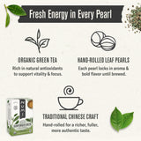 Numi Organic Gunpowder Green Tea, 100 Green Tea Bags, Full-Bodied & Gently Rolled