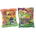 2 Packs Of Fruity's Jelly Candies - 1 Jelly Ice Bar and 1 Jelly Fruit Shaped Candies, Bundle of 2