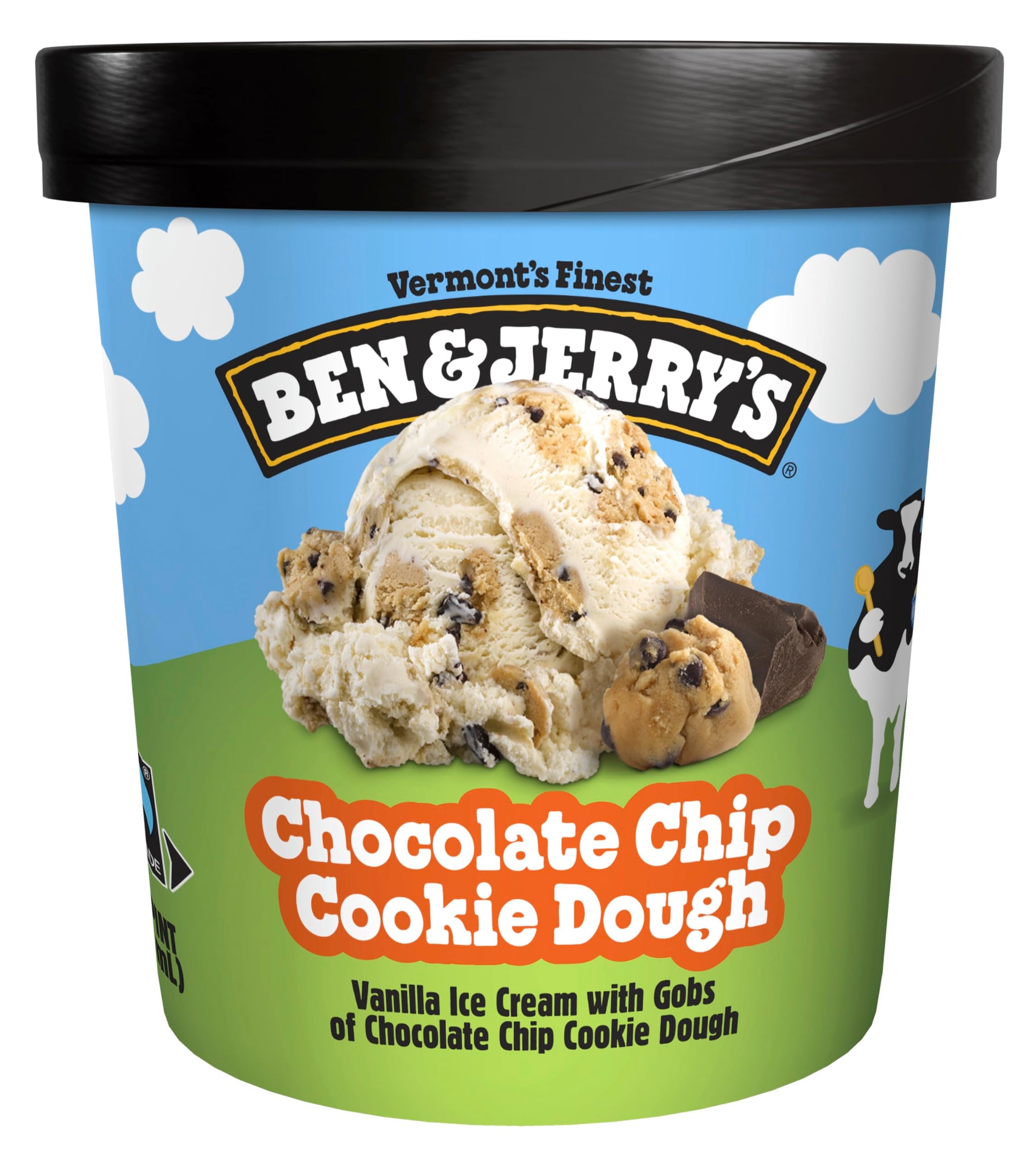 Ben & Jerry's Chocolate Chip Cookie Dough Ice Cream Pint 16 oz
